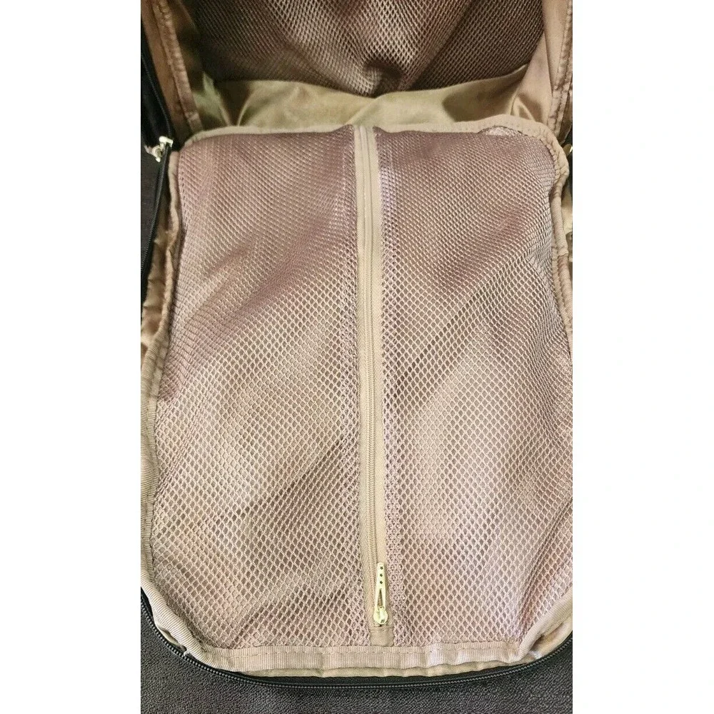 JuJuBe Be Right Back Diaper Backpack, The Heiress Polkadot Black‎ EUC